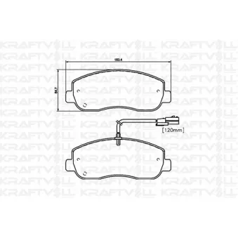 Jeu de 4 plaquettes de frein avant KRAFTVOLL GERMANY OEM 410604386R