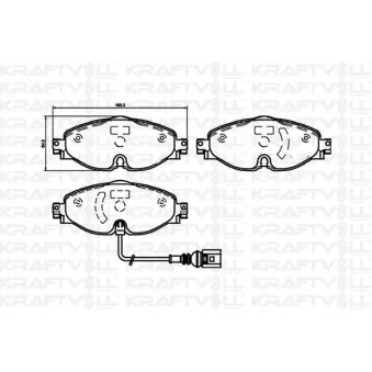 Jeu de 4 plaquettes de frein avant KRAFTVOLL GERMANY OEM 2k5698151c