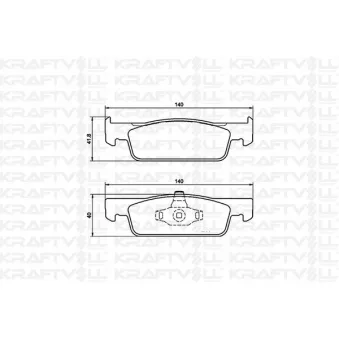 Jeu de 4 plaquettes de frein avant KRAFTVOLL GERMANY OEM a4534210000