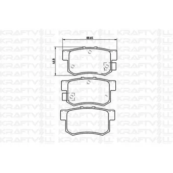 Jeu de 4 plaquettes de frein avant KRAFTVOLL GERMANY OEM 43022SV4G21