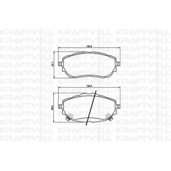 Jeu de 4 plaquettes de frein avant KRAFTVOLL GERMANY OEM 0446502391