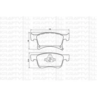 Jeu de 4 plaquettes de frein arrière KRAFTVOLL GERMANY OEM 95517029