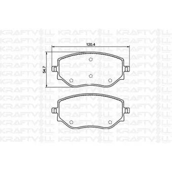 Jeu de 4 plaquettes de frein avant KRAFTVOLL GERMANY OEM 410608885r