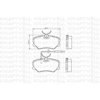 Jeu de 4 plaquettes de frein avant KRAFTVOLL GERMANY OEM 425093