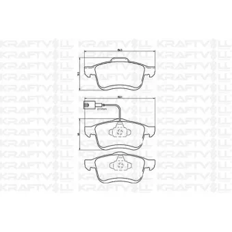 Jeu de 4 plaquettes de frein avant KRAFTVOLL GERMANY OEM 77364929