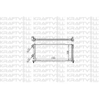 Radiateur, refroidissement du moteur KRAFTVOLL GERMANY OEM 51861635