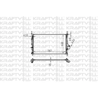 Radiateur, refroidissement du moteur KRAFTVOLL GERMANY 08040035