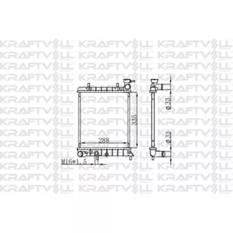 Radiateur, refroidissement du moteur KRAFTVOLL GERMANY OEM 2531025Q11