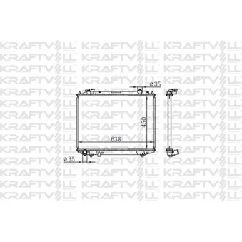Radiateur, refroidissement du moteur KRAFTVOLL GERMANY 08040038