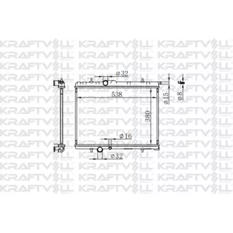 Radiateur, refroidissement du moteur KRAFTVOLL GERMANY 08040043