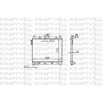 Radiateur, refroidissement du moteur KRAFTVOLL GERMANY OEM 253101C106