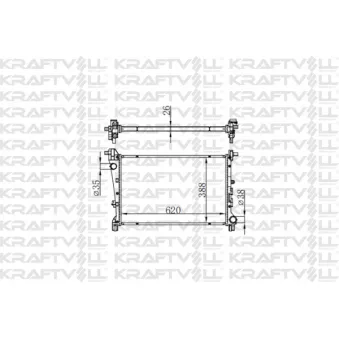 Radiateur, refroidissement du moteur KRAFTVOLL GERMANY 08040068