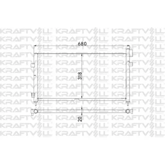 Condenseur, climatisation KRAFTVOLL GERMANY OEM 3981637