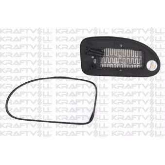 Verre de rétroviseur, rétroviseur extérieur KRAFTVOLL GERMANY [09080043]