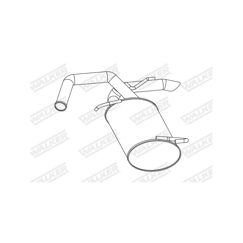 Silencieux arrière WALKER 24266 - Visuel 1