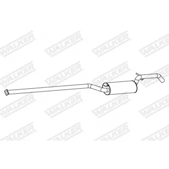 Silencieux arrière WALKER OEM 1695774