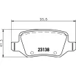 HELLA 8DB 355 012-131 - Jeu de 4 plaquettes de frein arrière