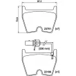 HELLA 8DB 355 023-081 - Jeu de 4 plaquettes de frein avant