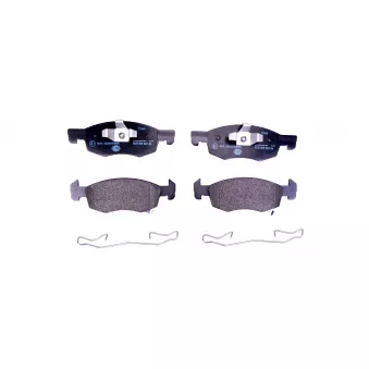 Jeu de 4 plaquettes de frein avant HELLA OEM 1605280
