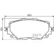HELLA 8DB 355 024-821 - Jeu de 4 plaquettes de frein avant