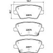 HELLA 8DB 355 037-891 - Jeu de 4 plaquettes de frein arrière