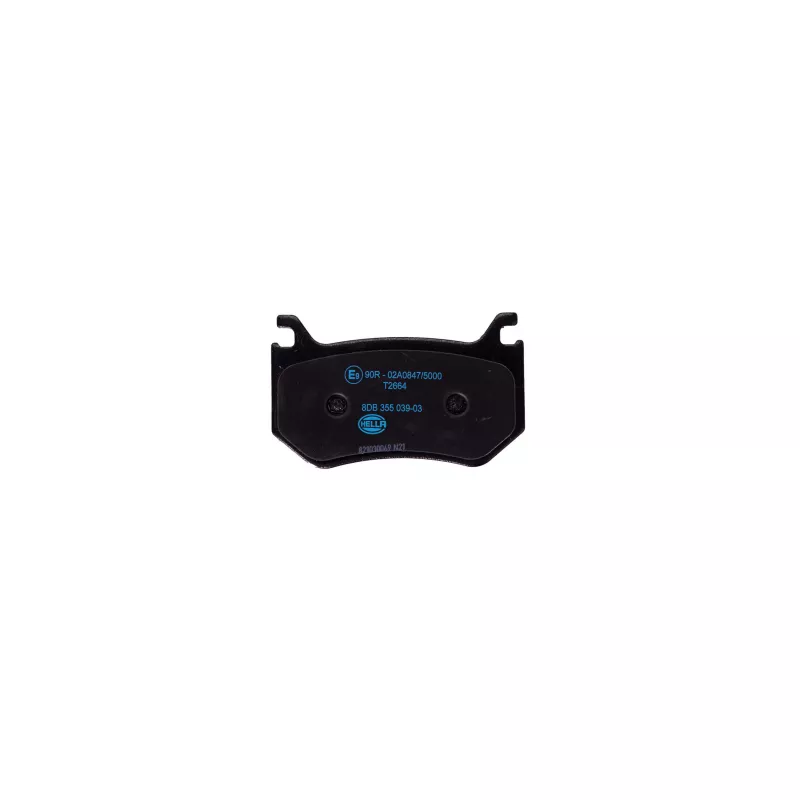 Jeu de 4 plaquettes de frein arrière HELLA 8DB 355 039-031 - Visuel 1