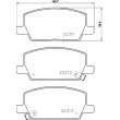 HELLA 8DB 355 040-001 - Jeu de 4 plaquettes de frein avant