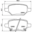 HELLA 8DB 355 040-181 - Jeu de 4 plaquettes de frein arrière