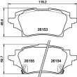 HELLA 8DB 355 040-221 - Jeu de 4 plaquettes de frein arrière