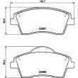 HELLA 8DB 355 040-351 - Jeu de 4 plaquettes de frein avant