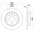 HELLA 8DD 355 104-501 - Jeu de 2 disques de frein arrière