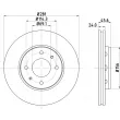 HELLA 8DD 355 107-031 - Jeu de 2 disques de frein avant