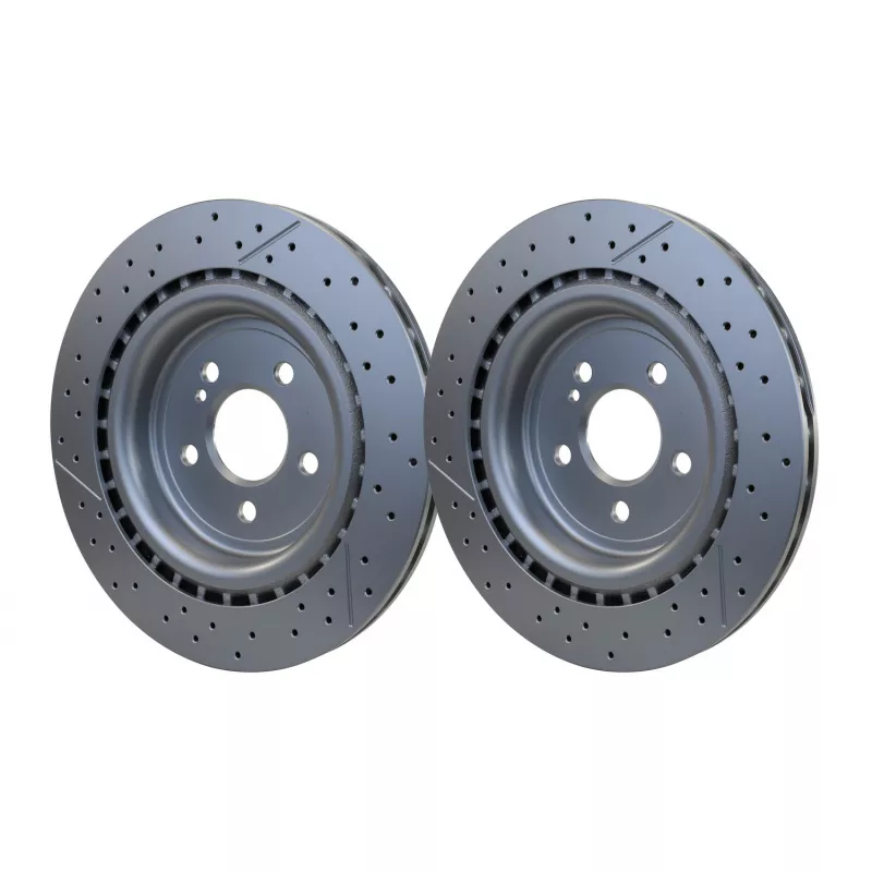 Jeu de 2 disques de frein arrière HELLA 8DD 355 126-441 - Visuel 2