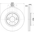 HELLA 8DD 355 126-541 - Jeu de 2 disques de frein avant
