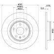 HELLA 8DD 355 126-991 - Jeu de 2 disques de frein arrière
