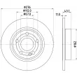 HELLA 8DD 355 133-061 - Jeu de 2 disques de frein arrière