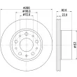 HELLA 8DD 355 134-991 - Jeu de 2 disques de frein arrière