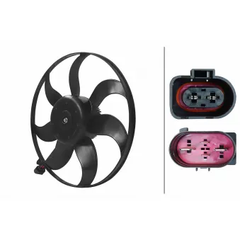 Ventilateur, refroidissement du moteur HELLA OEM 1K0959455FE
