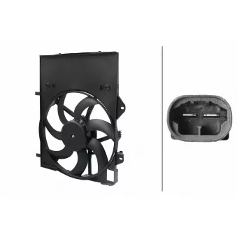 Ventilateur, refroidissement du moteur HELLA 8EW 366 420-211 pour MITSUBISHI LANCER 1.2 VTi 82 - 82cv