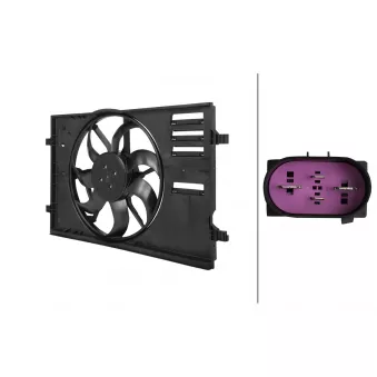 Ventilateur, refroidissement du moteur HELLA 8EW 366 420-391 pour SEAT LEON 2.0 TDI - 150cv