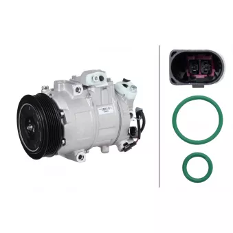 Compresseur, climatisation HELLA 8FK 366 201-751 pour SKODA RAPID 1.2 - 75cv