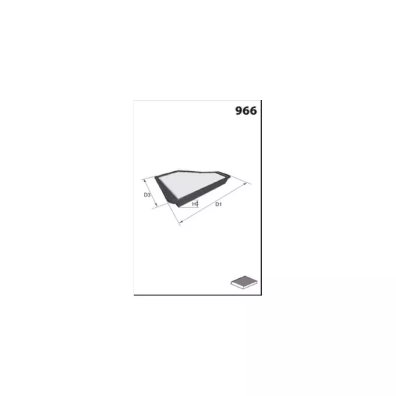 Filtre, air de l'habitacle MECAFILTER EKR7081 - Visuel 1