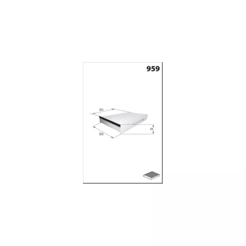 Filtre, air de l'habitacle MECAFILTER EKR7347 - Visuel 1