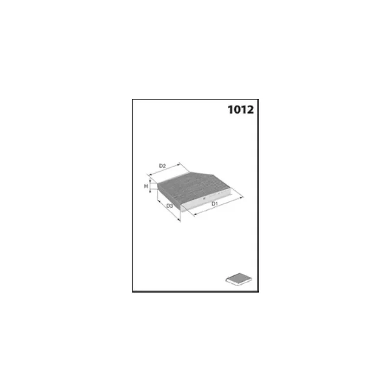 Filtre, air de l'habitacle MECAFILTER EKR7407 - Visuel 1