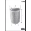 Filtre à air MECAFILTER [EL3039]