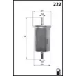 MECAFILTER ELE6111 - Filtre à carburant