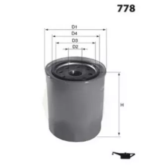 Filtre à huile MECAFILTER ELH4528 pour SUBARU LEGACY 2.0 D - 150cv