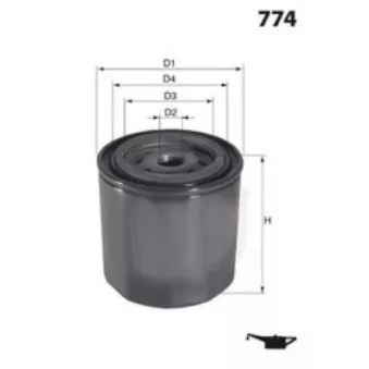 MECAFILTER ELH4839 - Filtre à huile