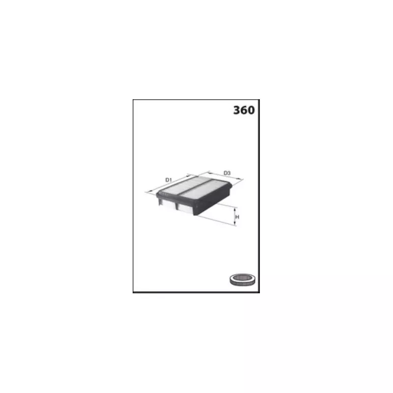 Filtre à air MECAFILTER ELP9634 - Visuel 1