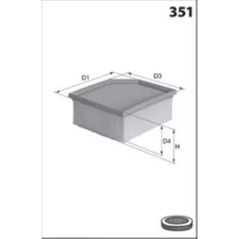 Filtre à air MECAFILTER OEM 04891462AC